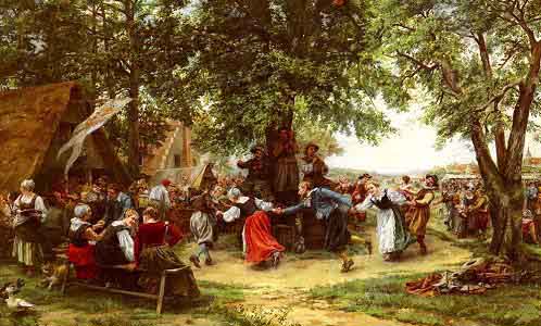 Jean Charles Meissonier [d. 1917] The Village Festival, (public domain image)