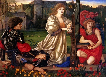 Le Chant d'Amour (Song of Love), by Edward Burne-Jones [1868-77] (Public Domain Image)