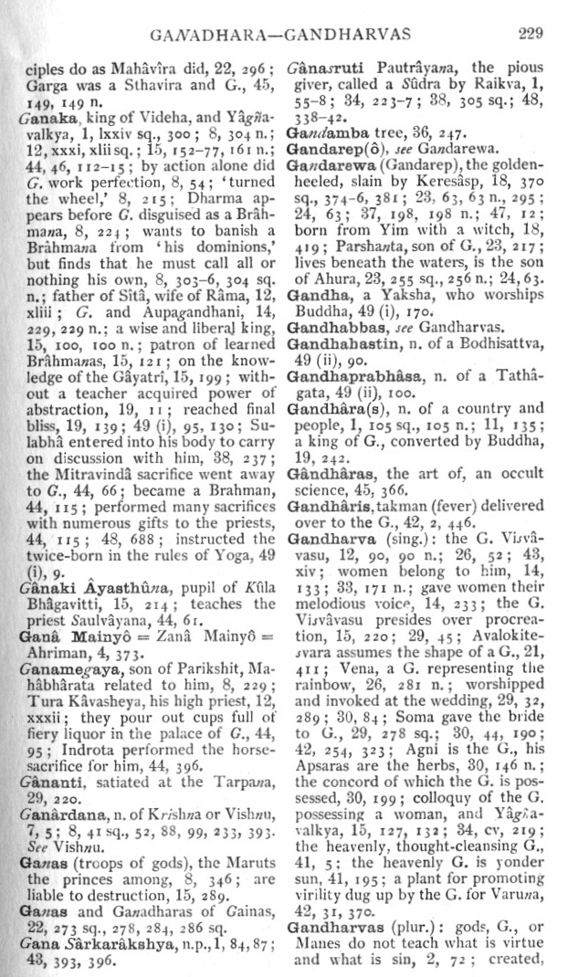 Page 229. Ganadhara—Gandharvas