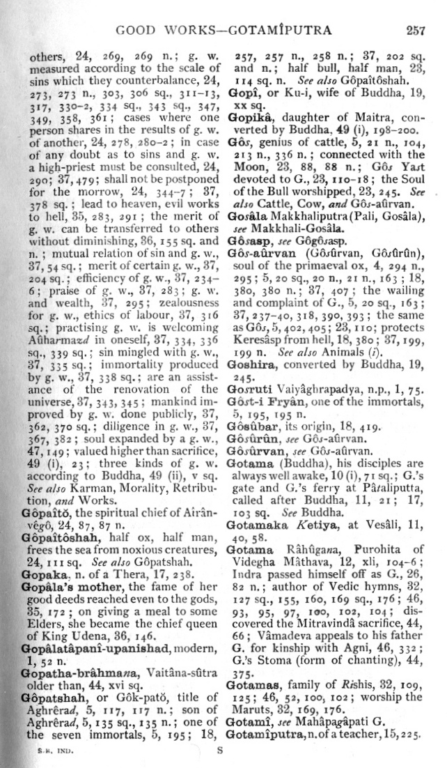 Page 257. Good works—Gotamîputra