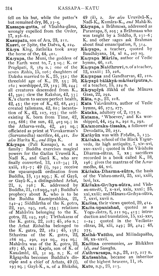 Page 314. Kassapa—Katu