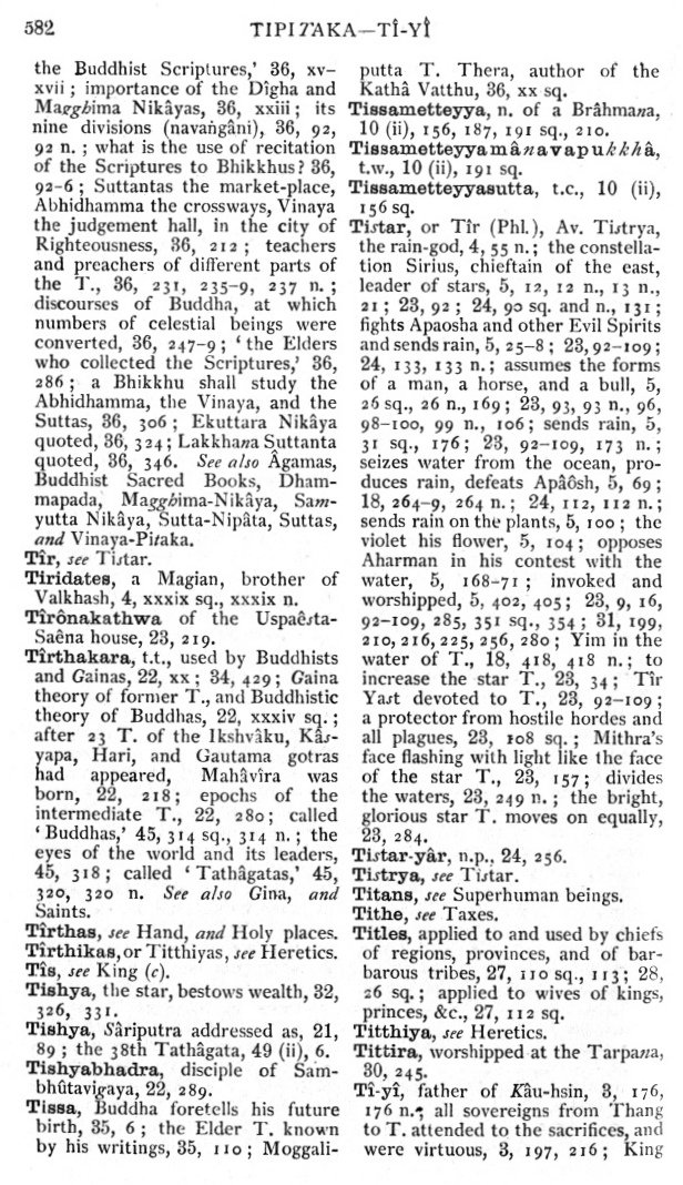 Page 582. Tipitaka—Tî-yî
