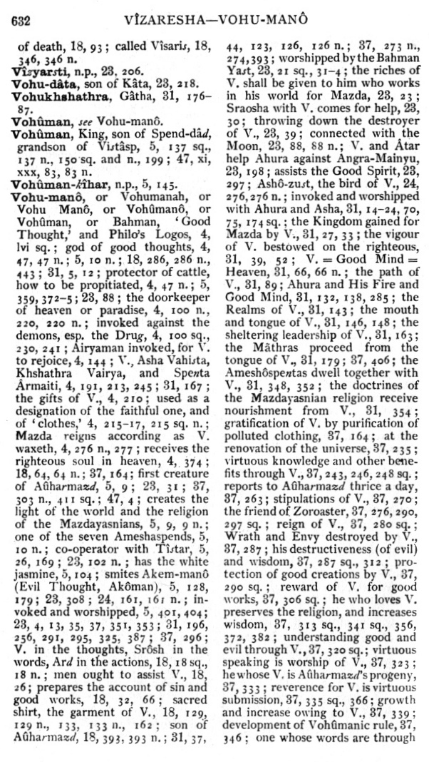 Page 632. Vîzaresha—Vohu-manô